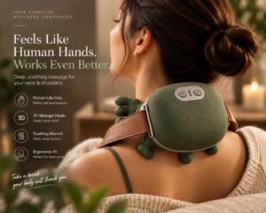Neck & Shoulder Kneading Massager – 3-Mode Deep Relief